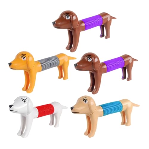 FUNOMOCYA 5 Stück Teiliges Pop Tube Hundespielzeug Interaktives Dehnbares Party mit Lustigen Cartoon Tiermotiven Robust Stressabbauend und Vielseitig für Welpen und Kleine Hunde FUNOMOCYA 5 Stück Teiliges Pop Tube Hundespielzeug Interaktives Dehnbares Party mit Lustigen Cartoon Tiermotiven Robust Stressabbauend und Vielseitig für Welpen und Kleine Hunde von FUNOMOCYA