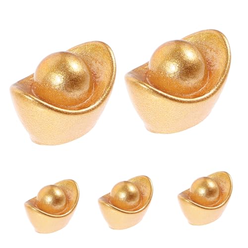 FUNOMOCYA 5 Stück Teiliges Puppenhaus Mini Gold Ornaments Goldene Ingots für DIY Deko und Miniatur Landschaften für Puppenhaus Zubehör und Festliche Dekoration FUNOMOCYA 5 Stück Teiliges Puppenhaus Mini Gold Ornaments Goldene Ingots für DIY Deko und Miniatur Landschaften für Puppenhaus Zubehör und Festliche Dekoration von FUNOMOCYA
