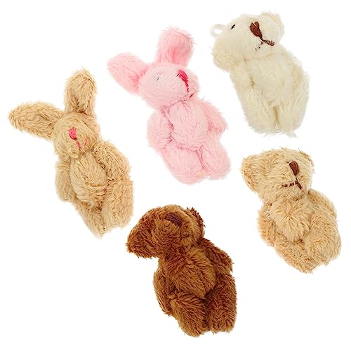 FUNOMOCYA 5 Stück Teiliges Puppenhaus Miniatur Plüschfiguren Weiche Mini Kuscheltiere Bär und Hase Detailreiche Dekoration für Kinderzimmer und Puppenhaus Kreatives für Sammler FUNOMOCYA 5 Stück Teiliges Puppenhaus Miniatur Plüschfiguren Weiche Mini Kuscheltiere Bär und Hase Detailreiche Dekoration für Kinderzimmer und Puppenhaus Kreatives für Sammler von FUNOMOCYA
