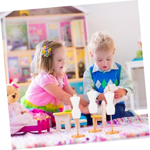 FUNOMOCYA 5 Stück Teiliges Puppenkleiderständer aus Robustem Kunststoff Langlebig und Sicher für Stabiler Puppenhalter zur Display unterstützung von Kleidern und Puppenzubehör für Kreative von FUNOMOCYA