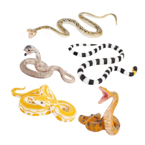 FUNOMOCYA 5 Stück Teiliges Realistisches Schlangenmodell Lebensnahe Halloween Deko und Scherzspielzeug Naturgetreue Nachbildung von Boa Constrictor und Korallenschlange für Wissenschaft und FUNOMOCYA 5 Stück Teiliges Realistisches Schlangenmodell Lebensnahe Halloween Deko und Scherzspielzeug Naturgetreue Nachbildung von Boa Constrictor und Korallenschlange für Wissenschaft und von FUNOMOCYA