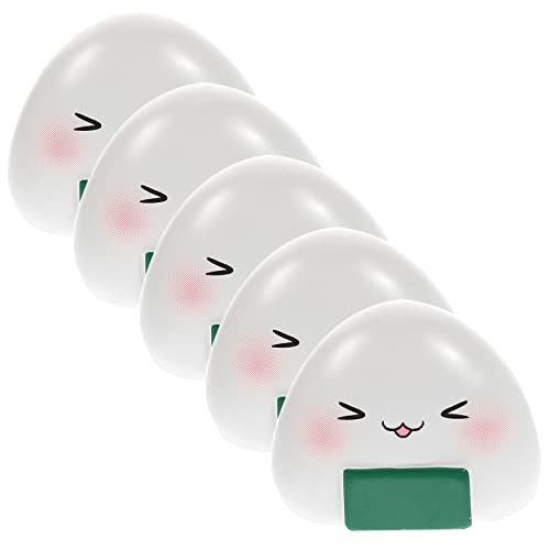 FUNOMOCYA 5 Stück Teiliges Resin Rice Roll Niedliche Cartoon Reisbällchen Figuren Langlebige Resin Miniatur Ornamente für Schreibtisch Garten Auto und Puppenhaus Dekoration von FUNOMOCYA