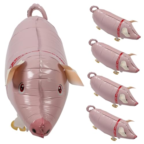 FUNOMOCYA 5 Stück Teiliges Schwein Folienballons Leichte Aufblasbare Spielzeugballons mit Sicherem Griff Lustige Party und Geburtstagsspielzeuge für Langlebig und Luftdicht für Outdoor und FUNOMOCYA 5 Stück Teiliges Schwein Folienballons Leichte Aufblasbare Spielzeugballons mit Sicherem Griff Lustige Party und Geburtstagsspielzeuge für Langlebig und Luftdicht für Outdoor und von FUNOMOCYA