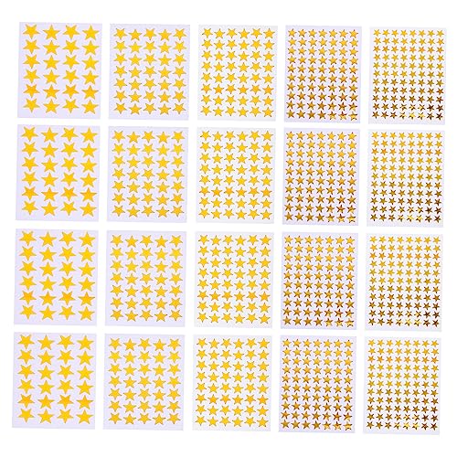 FUNOMOCYA 50 Blatt Selbstklebende Goldene Sternaufkleber Abziehbare Belohnungssticker für Schüler Lehrer Scrapbooking Klassenzimmer Dekoration Je von FUNOMOCYA