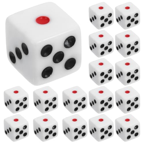 FUNOMOCYA 50 Stück Acryl Würfel mit Abgerundeten Ecken Leichte Sechseitige Spielwürfel für Brettspiele Party Spiele und Portable Nutzung Kompakt und Handlich für Zuhause Bar und Ktv von FUNOMOCYA