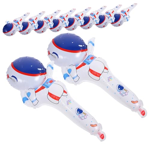 FUNOMOCYA 50 Stück Cartoon Astronaut Folienballons Handheld Aluminium Weltraum Party Deko Lebendige Motive für Kindergeburtstag und Themenfeier von FUNOMOCYA