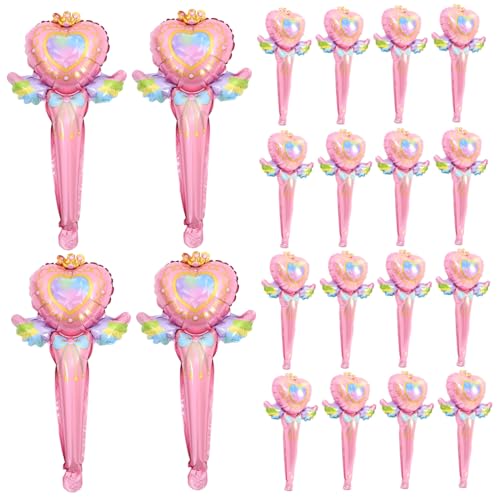 FUNOMOCYA 50 Stück Folienballons Fairy Wand in Aufblasbare Partydeko Handliche Zauberstab-ballons für Geburtstag Hochzeit Fotorequisiten und Festliche Raumgestaltung von FUNOMOCYA