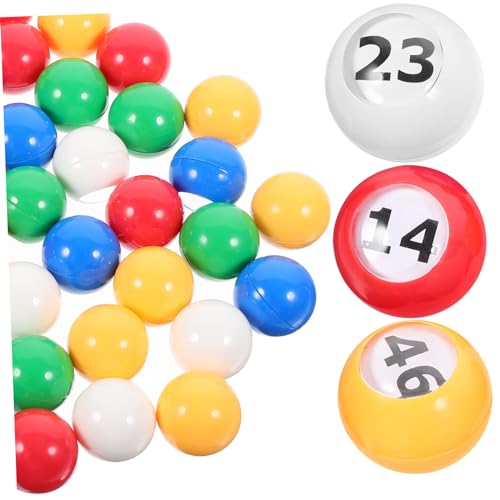 FUNOMOCYA 50 Stück Lotteriekugeln Zahlenbälle für Party Spiele Tombola Sweepstake mit Klarer Nummerierung Robust Langlebig Vielseitig Einsetzbar von FUNOMOCYA