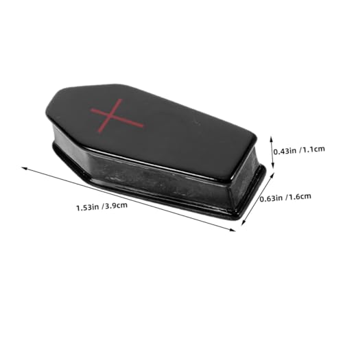 FUNOMOCYA 50 Stück Mini Coffin Halloween Deko aus Resin Realistische Miniatur Särge für Micro Landschaft Puppenhaus Dekoration Gruselige Partyaccessoires Einzigartiges Festtagsambiente von FUNOMOCYA