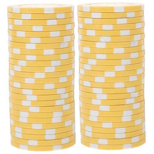 FUNOMOCYA 50 Stück Poker Chips aus Kunststoff Kleine Runde Gaming Chips Langlebige Spielzubehör für Poker und Lernspiele Praktische Zählchips Gelb Tragbar Vielseitig Einsetzbar FUNOMOCYA 50 Stück Poker Chips aus Kunststoff Kleine Runde Gaming Chips Langlebige Spielzubehör für Poker und Lernspiele Praktische Zählchips Gelb Tragbar Vielseitig Einsetzbar von FUNOMOCYA