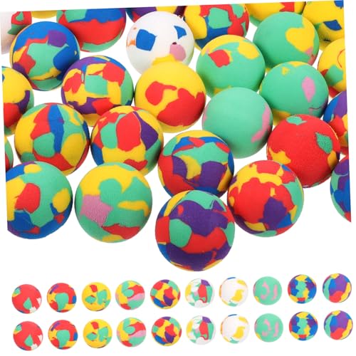 FUNOMOCYA 50 Stück Teiliges EVA Hüpfball Bunte Elastische Schaumstoffbälle Leichte Tragbare Spielbälle für Kindergeburtstag Springen von FUNOMOCYA