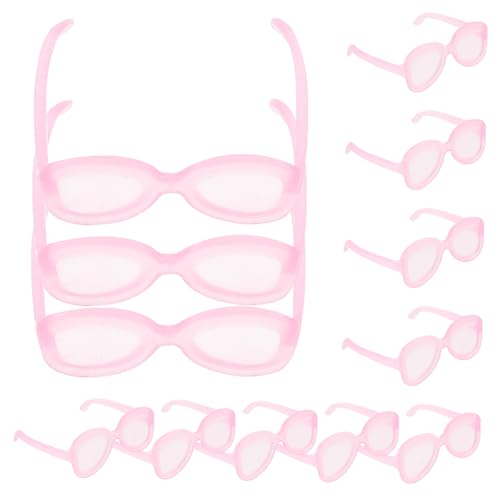 FUNOMOCYA 50 Stück Teiliges Mini Puppenbrillen Leichte Kunststoff Doll Eyewear Kompakte Sonnenbrillen für Puppenhaus Dekoration DIY Bastelzubehör Farbenfrohe Puppenaccessoires von FUNOMOCYA