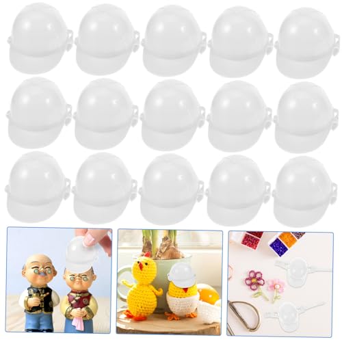 FUNOMOCYA 50 Stück Teiliges Mini Sicherheitshelme für Puppen und Haustiere Realistische Kleine Schutzhelme als DIY Zubehör Weiße Mini Bauhelme für Partydekoration und Miniatur bastelbedarf von FUNOMOCYA