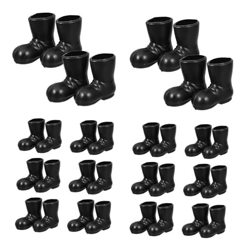 FUNOMOCYA 50 Stück Teiliges Mini Weihnachtsstiefel Miniatur Weihnachtsmann Schuhe Detailreiche Mini Deko für Puppenhäuser Kleine Weihnachtsfiguren für DIY Basteln und Festliche von FUNOMOCYA