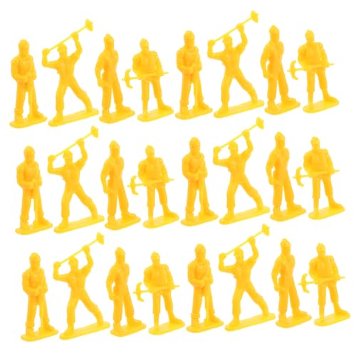 FUNOMOCYA 50 Stück Teiliges Miniatur Bauarbeiter Figuren Realistisch Detailreich für Kreatives Spiel und Sandtisch Deko Kleine Tragbare Arbeitsmodelle für Fantasievolles und von FUNOMOCYA