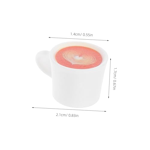 FUNOMOCYA 50 Stück Teiliges Miniatur Kaffee Tassen aus Robustem Resin Realistische Mini Küchendekoration Tragbare Winzige Kaffeetassen für Puppenhaus Kreative Tischdekoration und DIY von FUNOMOCYA
