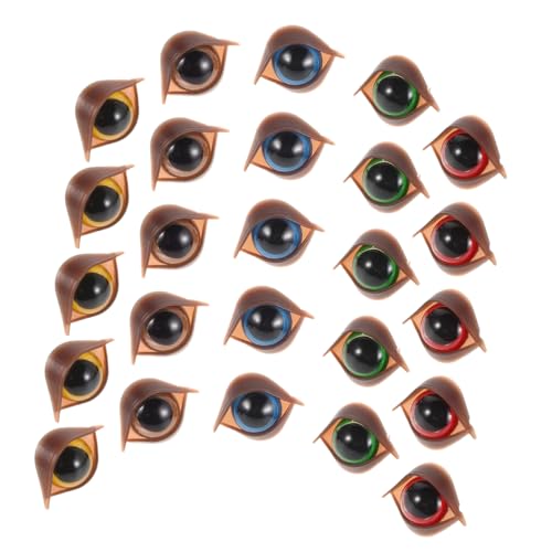 FUNOMOCYA 50 Stück Teiliges Sicherheitsaugen Braun mit Doppelwimpern und Unterlegscheiben Kunststoff Augen für DIY Häkeltiere Puppen und Plüschtiere Realistische Bastelaugen zum Annähen und von FUNOMOCYA