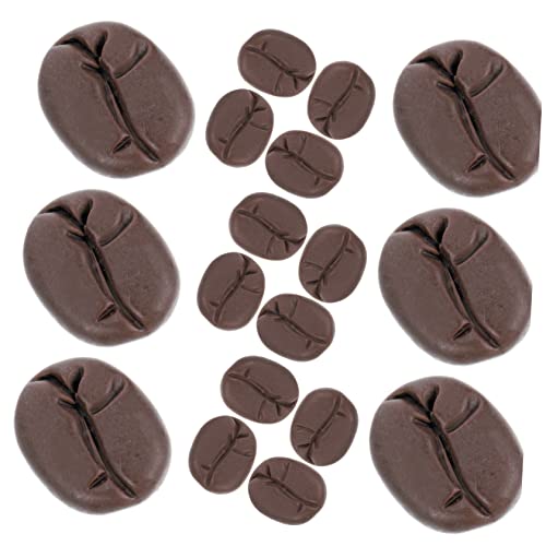FUNOMOCYA 50 Stück Teiliges Simulierte Kaffeebohnen aus Resin Realistische Matte Oberfläche Dekoratives Food Display Prop für Kaffeehaus Fotografie DIY Basteln und Wohnraumgestaltung von FUNOMOCYA