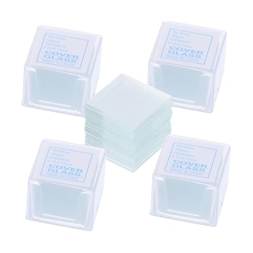 FUNOMOCYA 500 Stück Klare Mikroskop-glas-slips, Quadratische Glasabdeckungen Für Optische Mikroskope von FUNOMOCYA