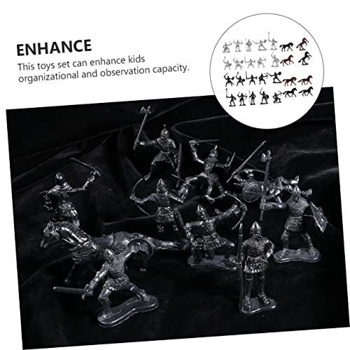 FUNOMOCYA 56 Stück Teiliges Mittelalterliches Soldaten Spielset mit Mini Pferdefiguren Kreative Kunststoffmodelle Detailreiche Krieger und Reiter für Dekoration FUNOMOCYA 56 Stück Teiliges Mittelalterliches Soldaten Spielset mit Mini Pferdefiguren Kreative Kunststoffmodelle Detailreiche Krieger und Reiter für Dekoration von FUNOMOCYA
