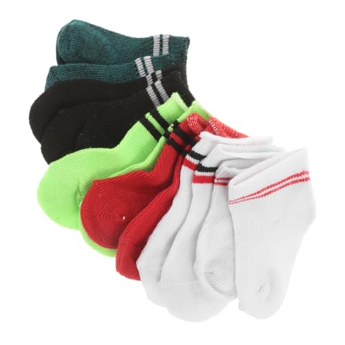 FUNOMOCYA 6 Paare Puppensocken für Puppen Kurze Spielzeugsocken Puppenzubehör für Rollenspiele Passend für Amerikanische Mädchenpuppen für Fantasievolles Ankleiden und Puppenmode von FUNOMOCYA