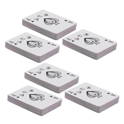 FUNOMOCYA 6 Sätze Mini Spielkarten Kunststoff Travel Cards Spiele für Mädchen Jungen Kompakt Handlich Kreative Unterhaltung von FUNOMOCYA