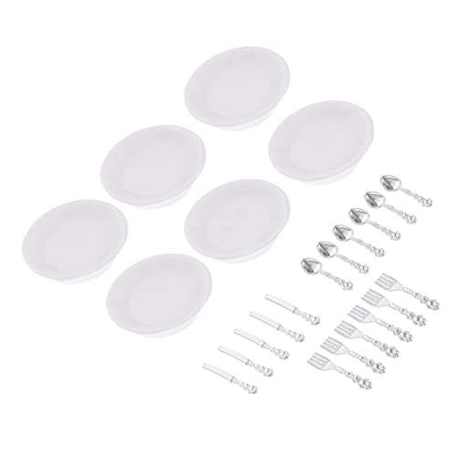 FUNOMOCYA 6 Sätze Teiliges Miniatur Geschirrset aus Mini Gabeln Messer Löffel für Puppenhaus Küche Dekoratives Mini Tableware Kit für Puppenhaus und Wohnraumgestaltung FUNOMOCYA 6 Sätze Teiliges Miniatur Geschirrset aus Mini Gabeln Messer Löffel für Puppenhaus Küche Dekoratives Mini Tableware Kit für Puppenhaus und Wohnraumgestaltung von FUNOMOCYA