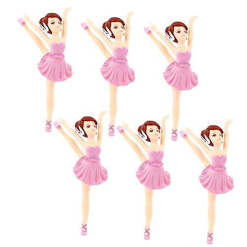 FUNOMOCYA Dekoration 6 Stk Ballerina-Mädchen Mädchenspielzeug Tortenaufsatz Spielzeug Schlüsselanhänger Ornament von FUNOMOCYA