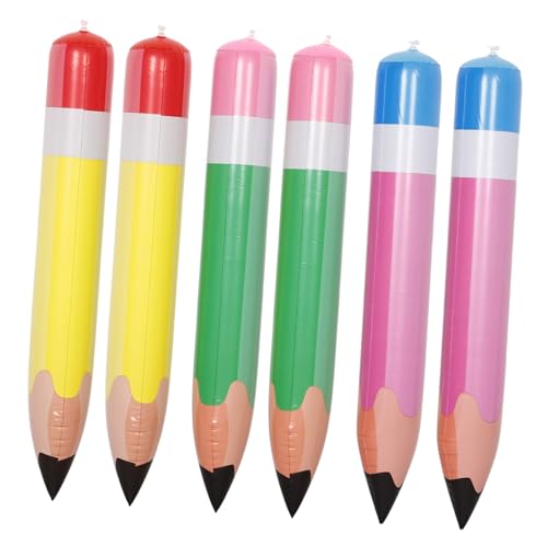 FUNOMOCYA 6 Stück Jumbo Aufblasbare Bleistifte Große Bleistift Ballons für Schulanfang Abschlussfeier und Klassenzimmer Deko Gelb und Grün Leicht und Einfach Aufzublasen für Kinderpartys und FUNOMOCYA 6 Stück Jumbo Aufblasbare Bleistifte Große Bleistift Ballons für Schulanfang Abschlussfeier und Klassenzimmer Deko Gelb und Grün Leicht und Einfach Aufzublasen für Kinderpartys und von FUNOMOCYA