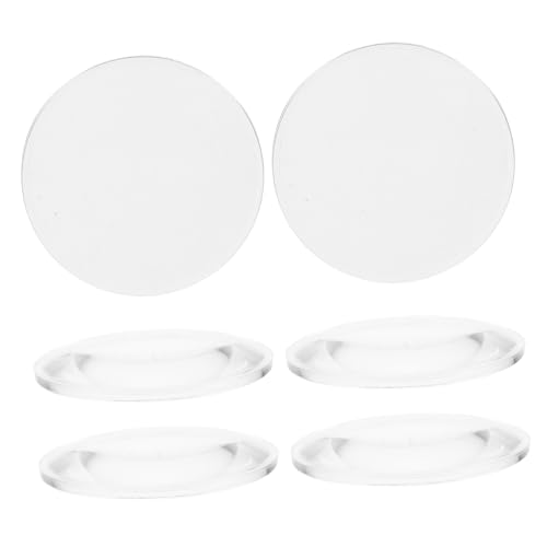 FUNOMOCYA 6 Stück Lupe Transparente Optische Linse Experiment Bikonvex Objektiv Für Physikunterricht Linsenphysik Für Das Labor Transparente Konvexe Linse Doppelt Physik Optische Linse Acryl von FUNOMOCYA