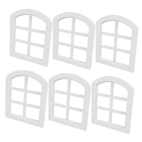 FUNOMOCYA 6 Stück Maßstab Realistische Fensterrahmen für DIY Basteln und Dekoration von Puppenhaus Innenräumen von FUNOMOCYA