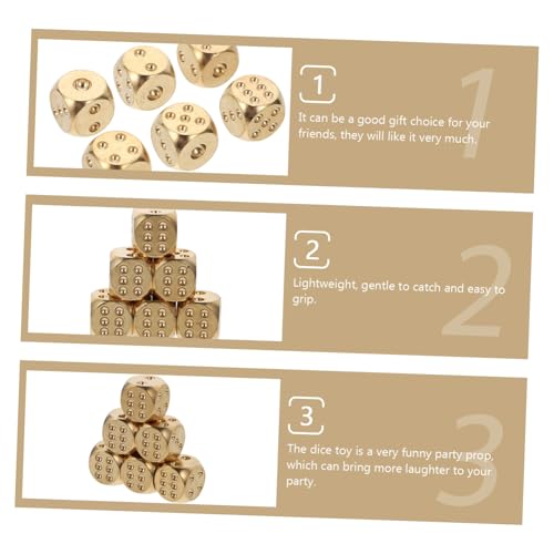FUNOMOCYA 6 Stück Messing Würfel Teilig Solide Kleine Würfel Spielrequisiten Robust Langlebig für Bar Restaurant Party Tischspiele FUNOMOCYA 6 Stück Messing Würfel Teilig Solide Kleine Würfel Spielrequisiten Robust Langlebig für Bar Restaurant Party Tischspiele von FUNOMOCYA
