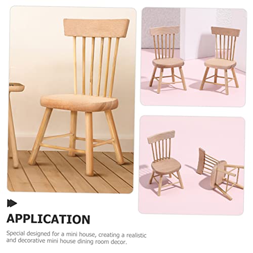 FUNOMOCYA 6 Stück Modell Eines Holzstuhls Puppe Miniaturmöbel Für Handwerk Mini-stühle Zum Basteln Mini-Stuhl Klein Ornament Haus Winzig Dollhouse Chair Khaki FUNOMOCYA 6 Stück Modell Eines Holzstuhls Puppe Miniaturmöbel Für Handwerk Mini-stühle Zum Basteln Mini-Stuhl Klein Ornament Haus Winzig Dollhouse Chair Khaki von FUNOMOCYA
