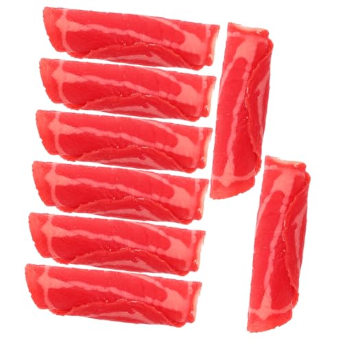 FUNOMOCYA 6 Stück Simulierte Fett -rindfleischrolle Gefälschte Fleischstütze Essensrequisiten Lebensmittelsimulation Kunstfleischdekor Requisite Essen Fleisch Probieren Sie Essen Rot PVC FUNOMOCYA 6 Stück Simulierte Fett -rindfleischrolle Gefälschte Fleischstütze Essensrequisiten Lebensmittelsimulation Kunstfleischdekor Requisite Essen Fleisch Probieren Sie Essen Rot PVC von FUNOMOCYA
