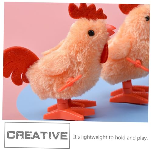 FUNOMOCYA 6 Stück Teiliges Aufziehspielzeug Hüpfender Plüsch hahn aus Umweltfreundlichem Material Bunte Wind up Hühnchen für Geeignet als für Geburtstage Weihnachten und Zufällige Farbe von FUNOMOCYA