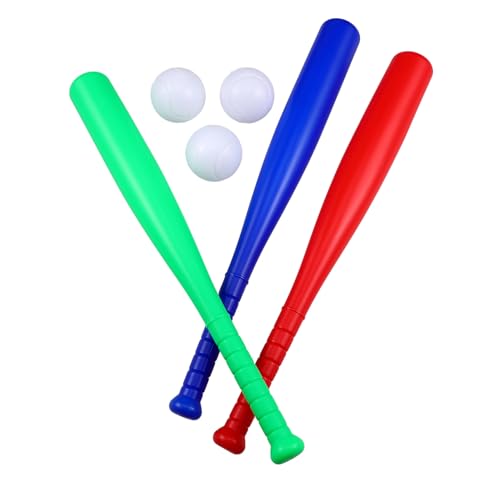 FUNOMOCYA 6 Stück Teiliges Baseball Set für Kleinkinder Farbige Schläger und Weiche Bälle Sicherer Outdoor Sport für Jungen und Mädchen zum Üben von Schlagfertigkeiten und Bewegungsspielen von FUNOMOCYA