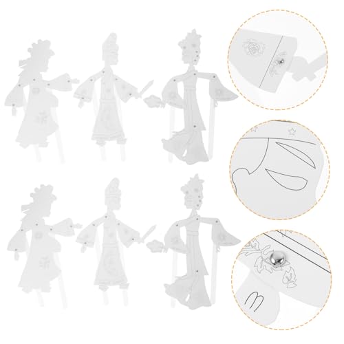 FUNOMOCYA 6 Stück Teiliges DIY Schattenpuppen Kit Traditionelles Chinesisches Handwerk zum Basteln und Puppentheater für Familienspaß und Kreativität FUNOMOCYA 6 Stück Teiliges DIY Schattenpuppen Kit Traditionelles Chinesisches Handwerk zum Basteln und Puppentheater für Familienspaß und Kreativität von FUNOMOCYA