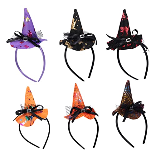 FUNOMOCYA 6 Stück Teiliges Halloween Haarreif Hexenhut und Spinnennetz Stirnbänder Leicht und Bequem für Damen und Halloween Kostüm Party Dekoration FUNOMOCYA 6 Stück Teiliges Halloween Haarreif Hexenhut und Spinnennetz Stirnbänder Leicht und Bequem für Damen und Halloween Kostüm Party Dekoration von FUNOMOCYA
