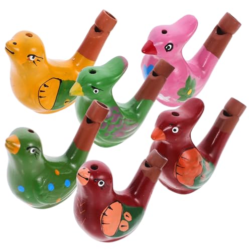 FUNOMOCYA 6 Stück Teiliges Keramik Vogelpfeifen für Bunte Kleine Wasservogel Pfeifen mit Kindgerechtem Design Sicher Einfach zu Blasen für Outdoor Spiele und Partys FUNOMOCYA 6 Stück Teiliges Keramik Vogelpfeifen für Bunte Kleine Wasservogel Pfeifen mit Kindgerechtem Design Sicher Einfach zu Blasen für Outdoor Spiele und Partys von FUNOMOCYA