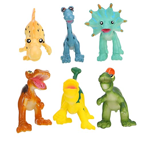 FUNOMOCYA 6 Stück Teiliges Kunststoff Dinosaurier Modellspielzeug Pädagogische Spielzeuge für Kreativität und Kognitiven Fähigkeiten für Rollenspiele und Lernen über Dinosaurier von FUNOMOCYA
