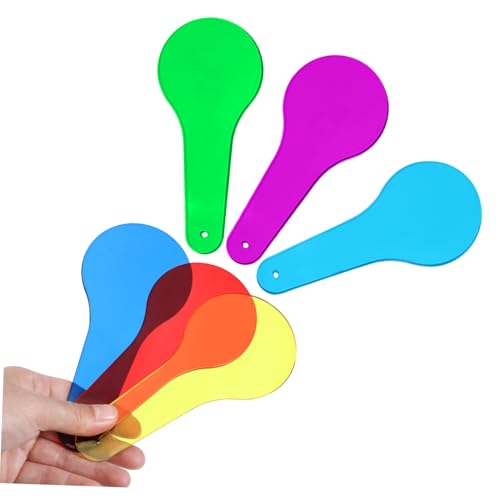 FUNOMOCYA 6 Stück Teiliges Lernpaddel für Optische Farbfilter für Farbexperimente und Wissenschaft Pädagogisches Experimentierspielzeug für Jungen und Mädchen im Klassenzimmer von FUNOMOCYA