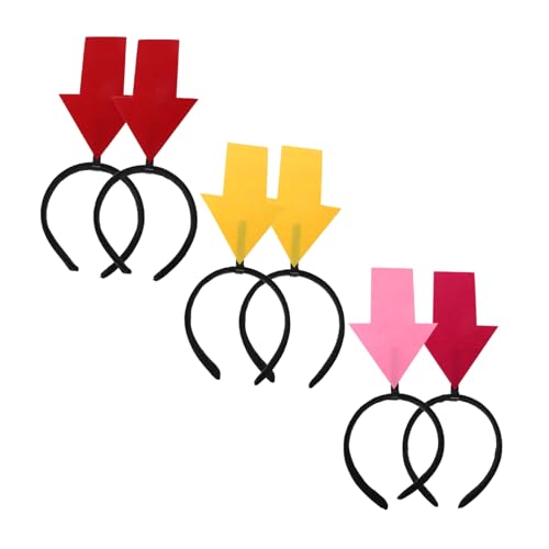FUNOMOCYA 6 Stück Teiliges Lustiges Arrowhead Haarreif Originelles Kopfband für Mädchen Vielseitig für Karneval Cosplay Partys Bühnenauftritte und Foto Requisiten von FUNOMOCYA