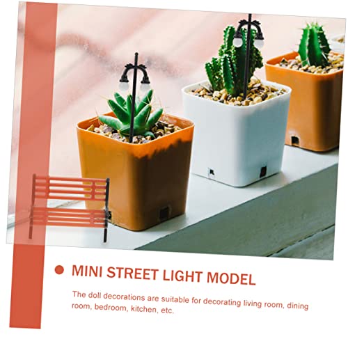FUNOMOCYA 6 Stück Teiliges Mini Modell Realistische Miniatur Gartenmöbel Dekoration Stabile Puppenhaus Sitzbänke Miniatur Straßenmöbel für Dollhouse und Landschaftszubehör von FUNOMOCYA