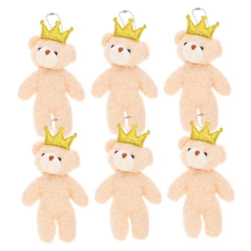 FUNOMOCYA 6 Stück Teiliges Mini Plüschbär Weiche Kleine Kuscheltier Anhänger Niedliche DIY Schlüsselanhänger für Rucksack Tasche Gepäck Dekorative aus Plüsch FUNOMOCYA 6 Stück Teiliges Mini Plüschbär Weiche Kleine Kuscheltier Anhänger Niedliche DIY Schlüsselanhänger für Rucksack Tasche Gepäck Dekorative aus Plüsch von FUNOMOCYA