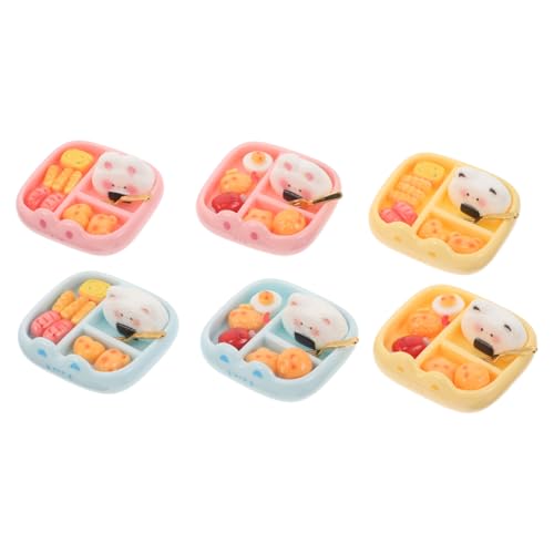 FUNOMOCYA 6 Stück Teiliges Miniatur Bento Sushi aus Robustem Resin Detailgetreue Miniatur Essensmodelle Niedliche Japanische Lunchbox Figuren Dekoration für Puppenhäuser und Mikro FUNOMOCYA 6 Stück Teiliges Miniatur Bento Sushi aus Robustem Resin Detailgetreue Miniatur Essensmodelle Niedliche Japanische Lunchbox Figuren Dekoration für Puppenhäuser und Mikro von FUNOMOCYA