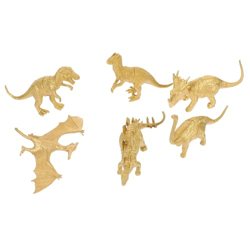 FUNOMOCYA 6 Stück Teiliges Miniatur Dinosaurier Modell Realistische Dekofiguren aus Solidem Material als Schreibtischdekoration und Kreatives Geschenk für Ab Jahren von FUNOMOCYA