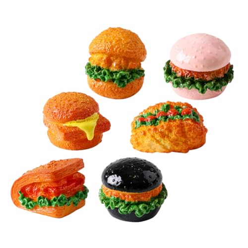 FUNOMOCYA 6 Stück Teiliges Miniatur Hamburger Modell aus Resin Realistische Skulptur als Puppenhaus Deko Vielseitige Food Figurine für Fotorequisiten und Kreative FUNOMOCYA 6 Stück Teiliges Miniatur Hamburger Modell aus Resin Realistische Skulptur als Puppenhaus Deko Vielseitige Food Figurine für Fotorequisiten und Kreative von FUNOMOCYA