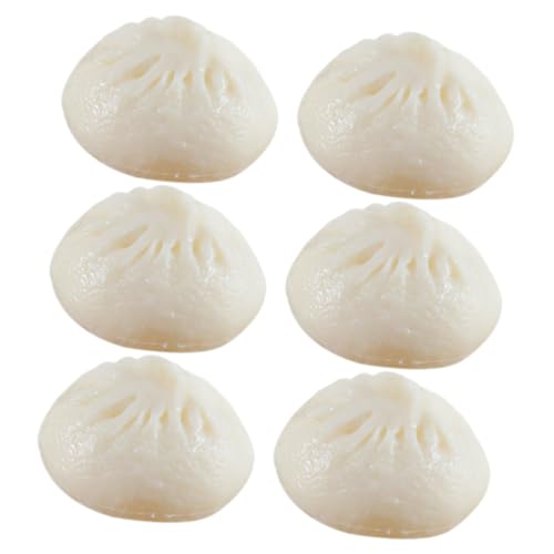 FUNOMOCYA 6 Stück Teiliges PVC Simulierte Gedämpfte Baozi Lebensmittelmodell Realistische Deko Requisiten für Restaurant Fotografie Zubehör FUNOMOCYA 6 Stück Teiliges PVC Simulierte Gedämpfte Baozi Lebensmittelmodell Realistische Deko Requisiten für Restaurant Fotografie Zubehör von FUNOMOCYA