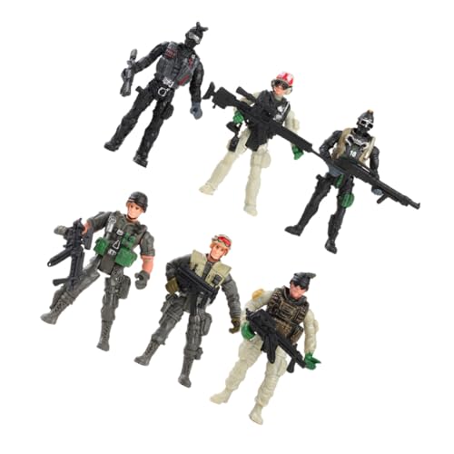 FUNOMOCYA 6 Stück Teiliges Soldaten Figuren Flexible Soldaten Modelle in Verschiedenen Posen Pädagogisches Spielset für Fantasievolles Rollenspiel Geeignet für Jungen und Mädchen von FUNOMOCYA