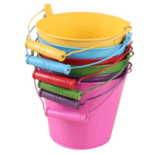FUNOMOCYA 6 Stück Teiliges Strandspielzeug Kleine Metallspielzeuge mit Holzgriff Bunte Sand und Wassereimer für Robustes Leichtes Sandförmchen für Kindergarten und Strandspaß FUNOMOCYA 6 Stück Teiliges Strandspielzeug Kleine Metallspielzeuge mit Holzgriff Bunte Sand und Wassereimer für Robustes Leichtes Sandförmchen für Kindergarten und Strandspaß von FUNOMOCYA